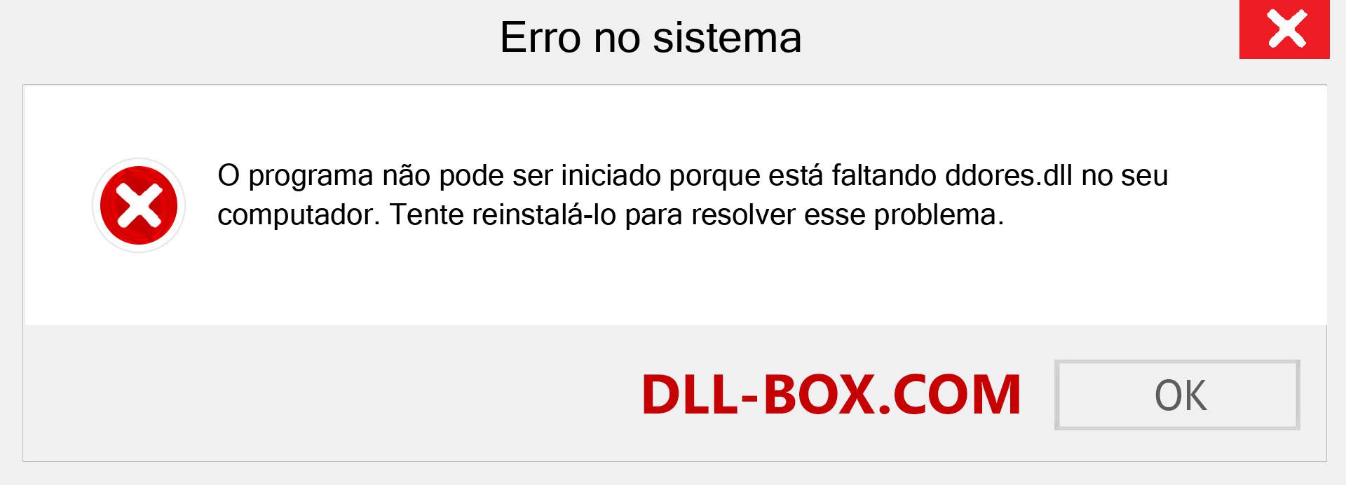 Arquivo ddores.dll ausente ?. Download para Windows 7, 8, 10 - Correção de erro ausente ddores dll no Windows, fotos, imagens